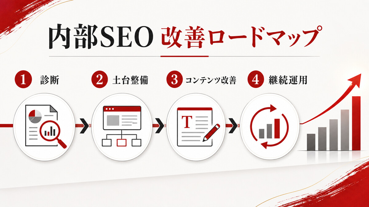 内部SEO改善ロードマップの図解｜達人ラボ