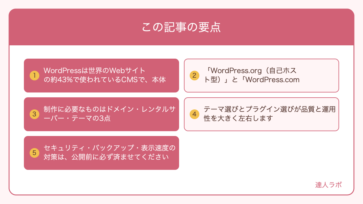 この記事の要点を整理した図解（達人ラボ）