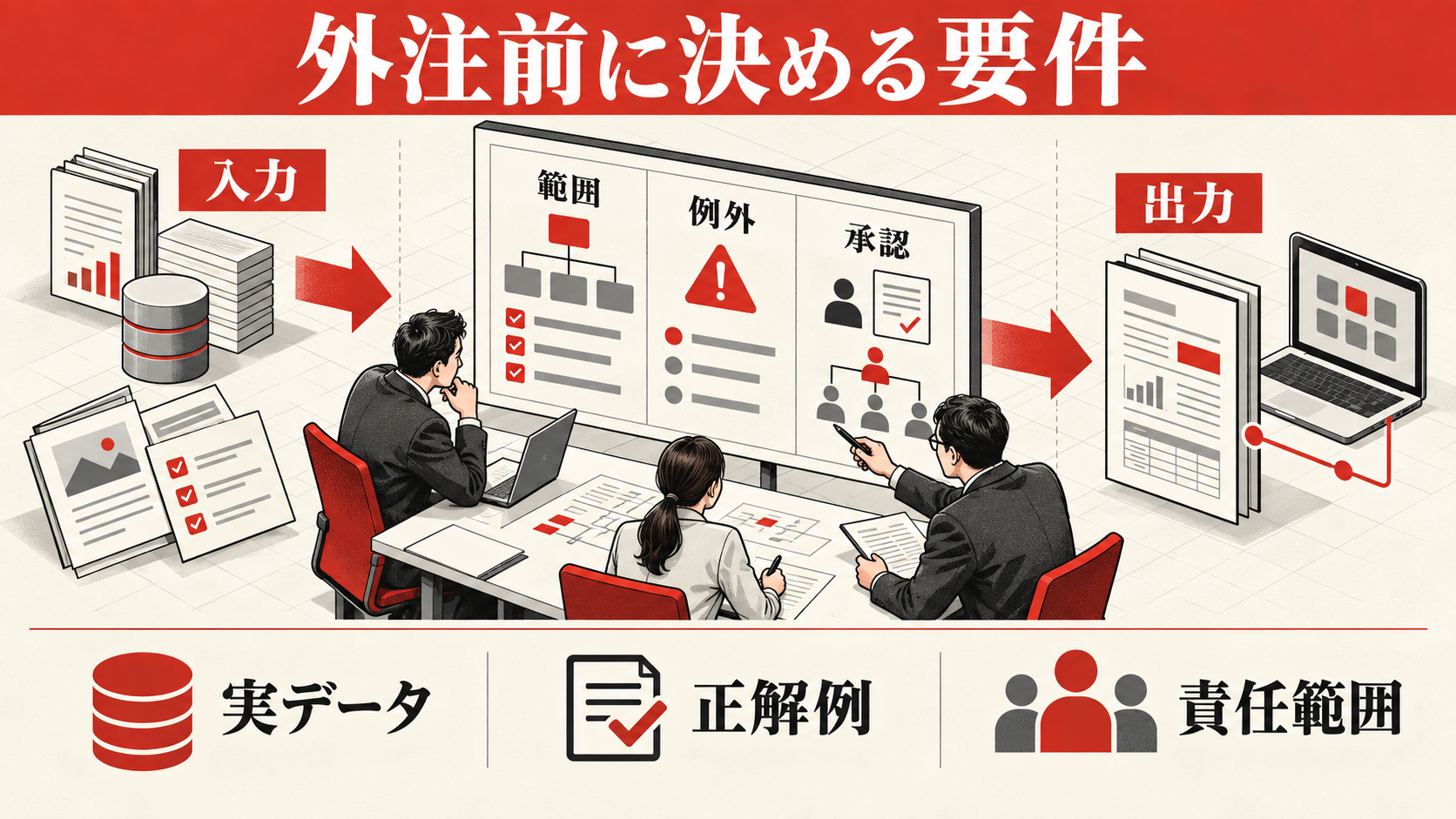 外注先へ渡す要件はどう整理するかの図解|達人ラボ