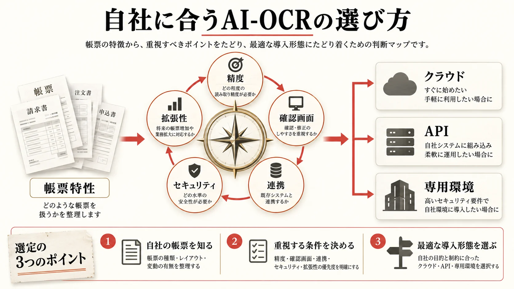 自社に合うAI-OCRの選び方の図解｜達人ラボ