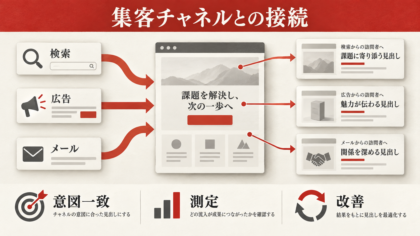 検索・広告・メールとLPをつなぐ方法の図解｜達人ラボ