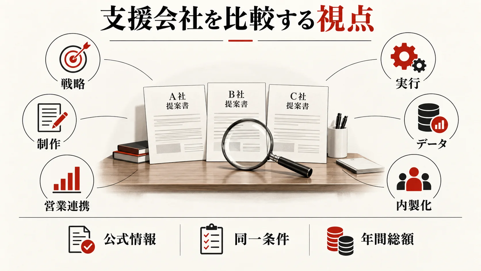 BtoBマーケティング支援会社の比較の図解|達人ラボ