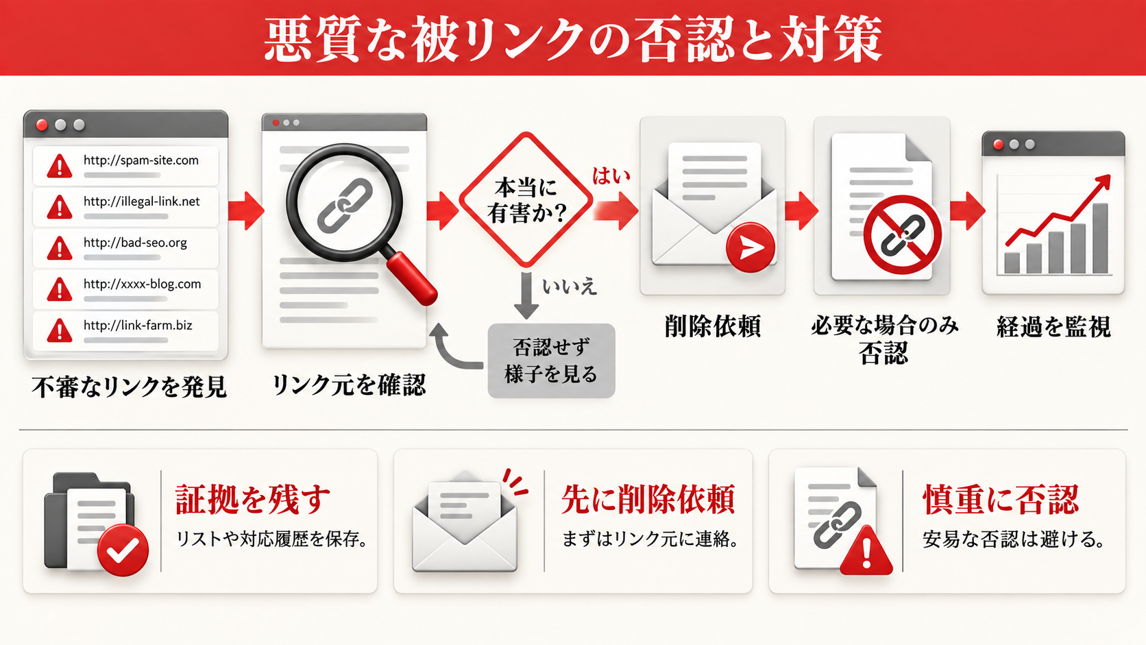 悪質な被リンクの否認とペナルティ対策の図解(達人ラボ)