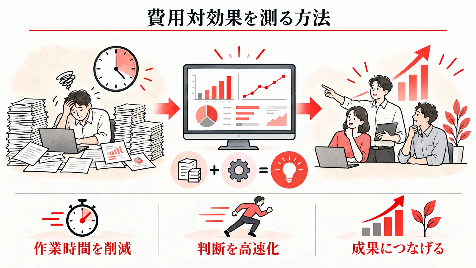 費用対効果を測る方法の図解｜達人ラボ