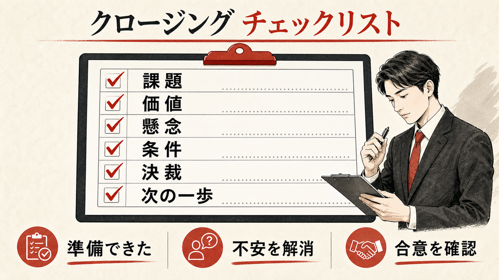 クロージングのチェックリスト（達人ラボ）