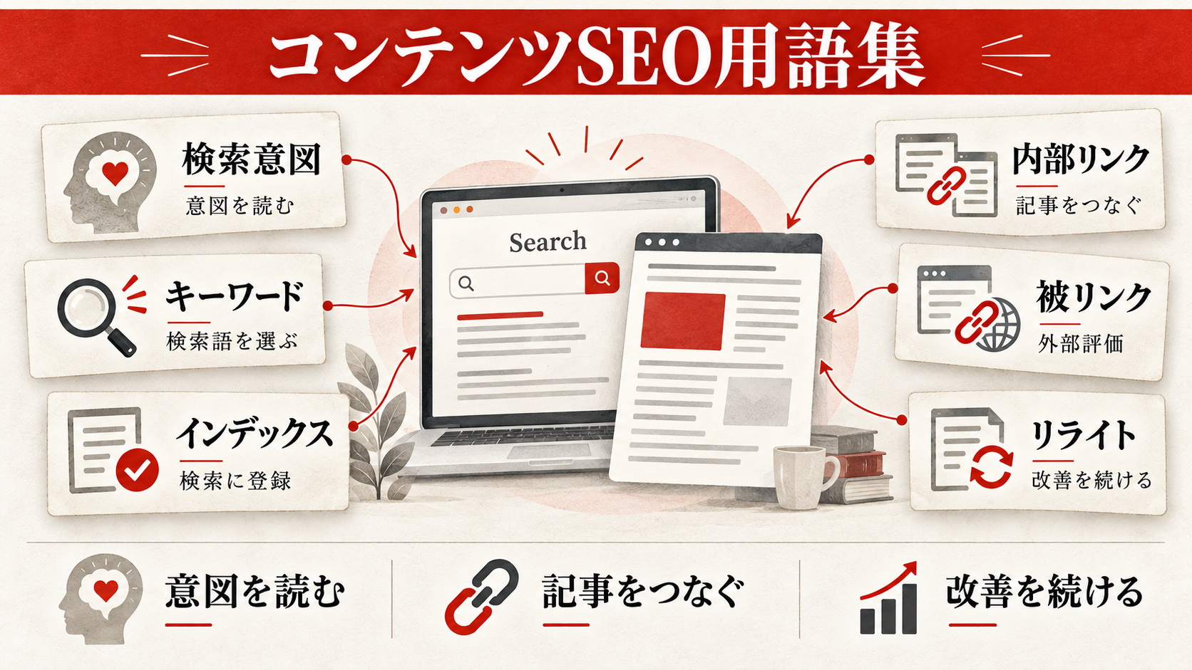 コンテンツSEO基本用語を整理した一覧表(達人ラボ)