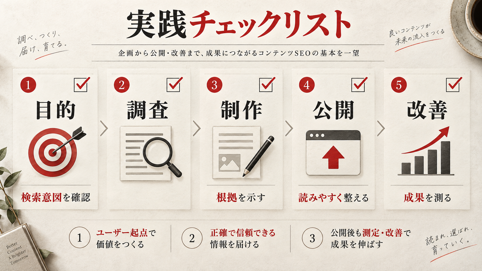 コンテンツSEO実践チェックリストの早見表(達人ラボ)