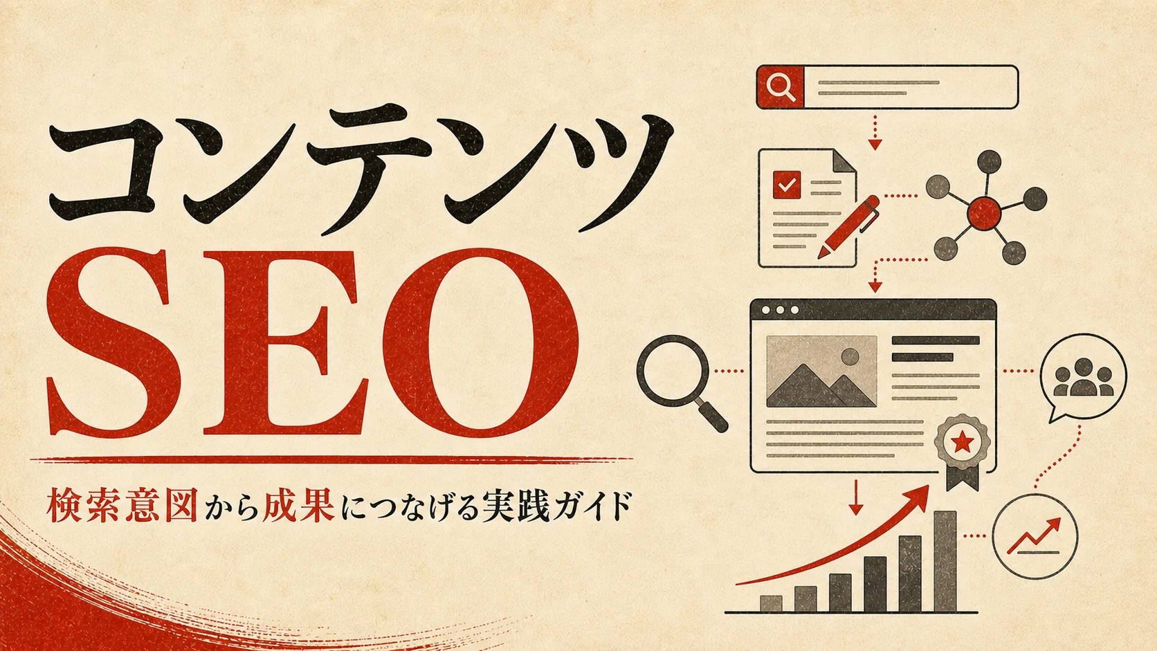コンテンツSEOとは｜記事作成の手順と成果を出す運用方法【2026年版】｜アイキャッチ