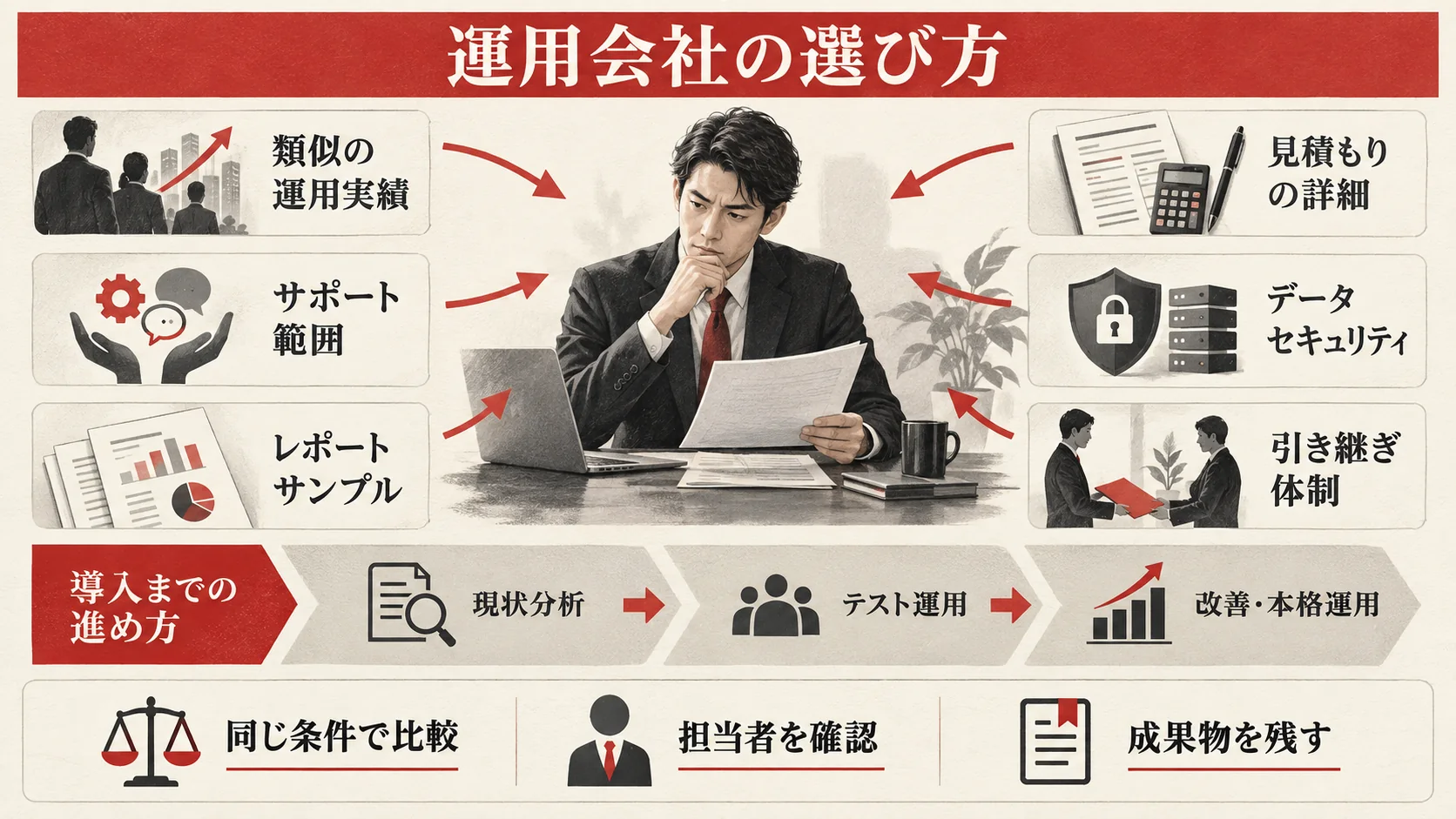 運用代行会社の選び方と導入手順の図解|達人ラボ