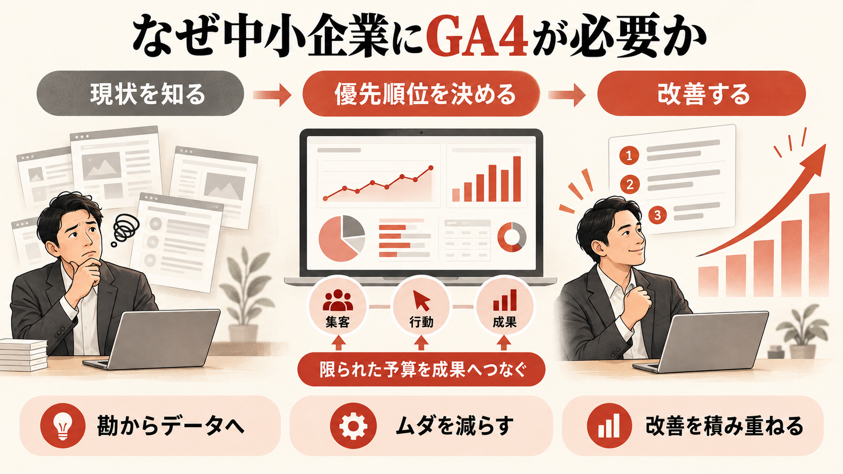 なぜ中小企業にGA4が必要なのかを整理した図解(達人ラボ)