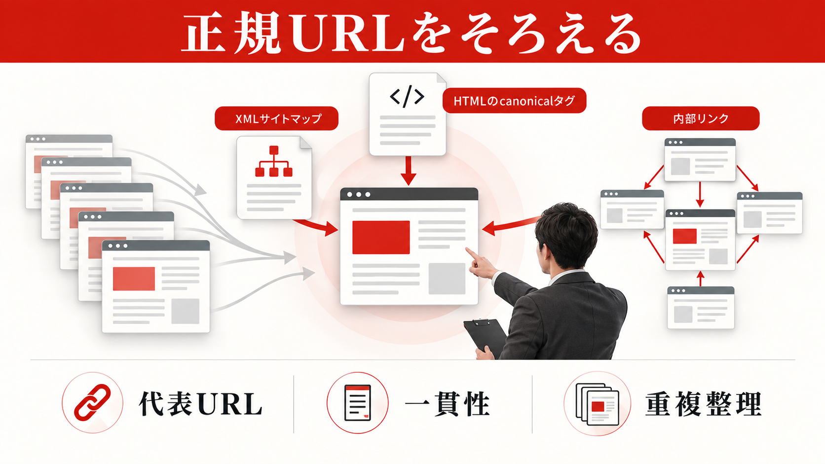 Googleにインデックスされない原因｜確認手順と対処法｜canonicalと重複ページの問題を解くの図解