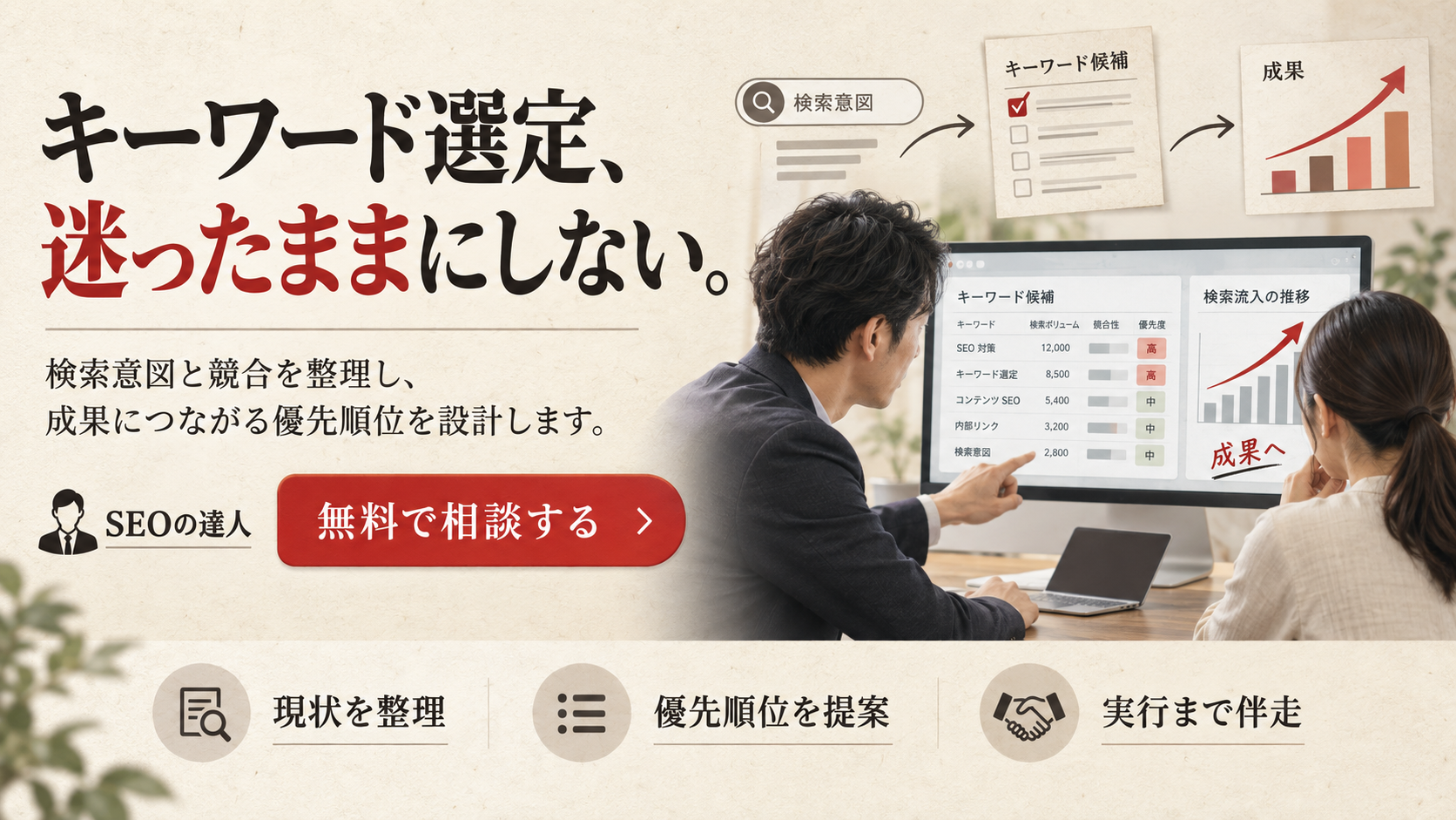 SEOキーワード選定の全体まとめ早見表（達人ラボ）