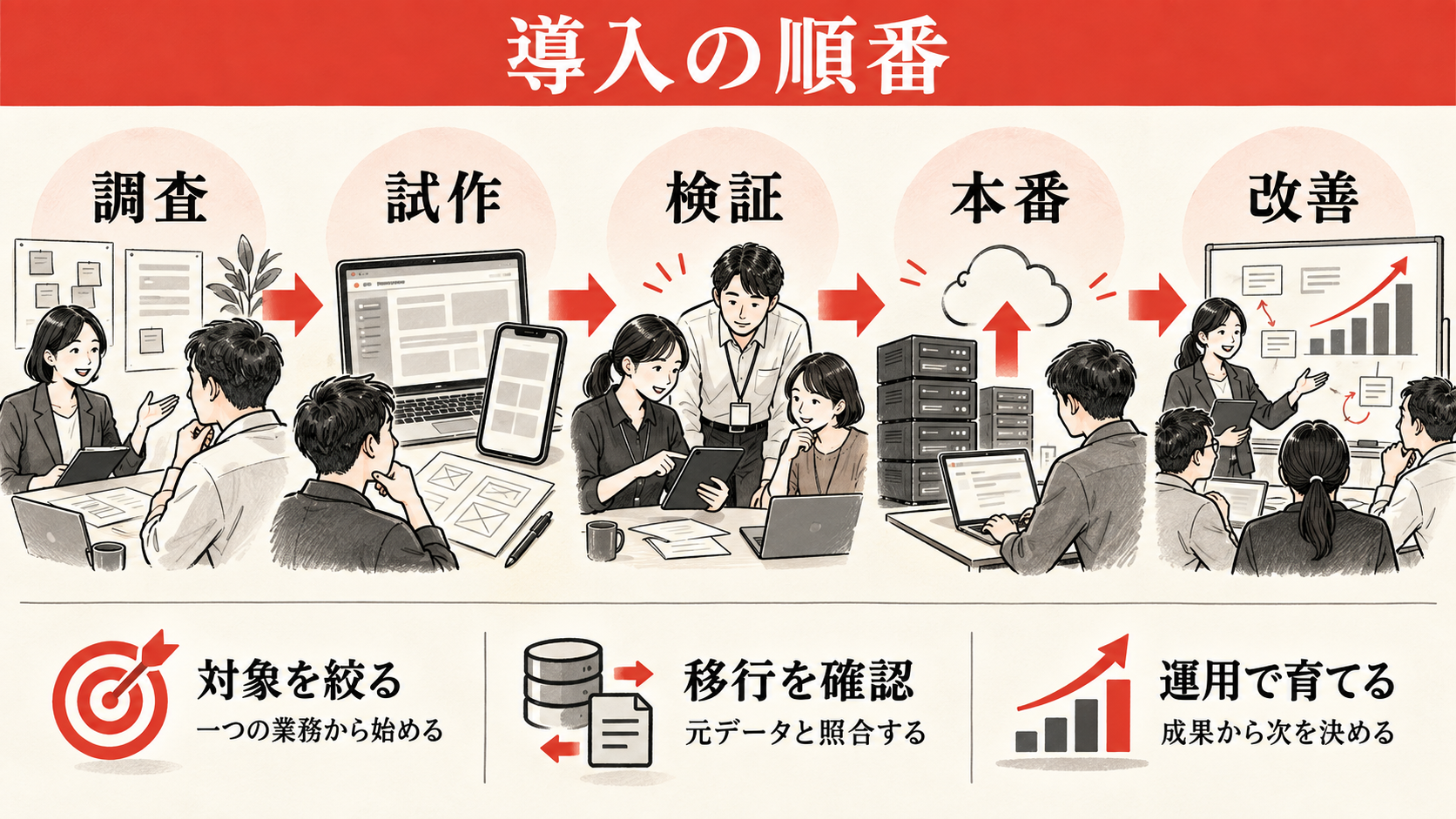 導入の順番と契約前チェックリストの図解｜達人ラボ