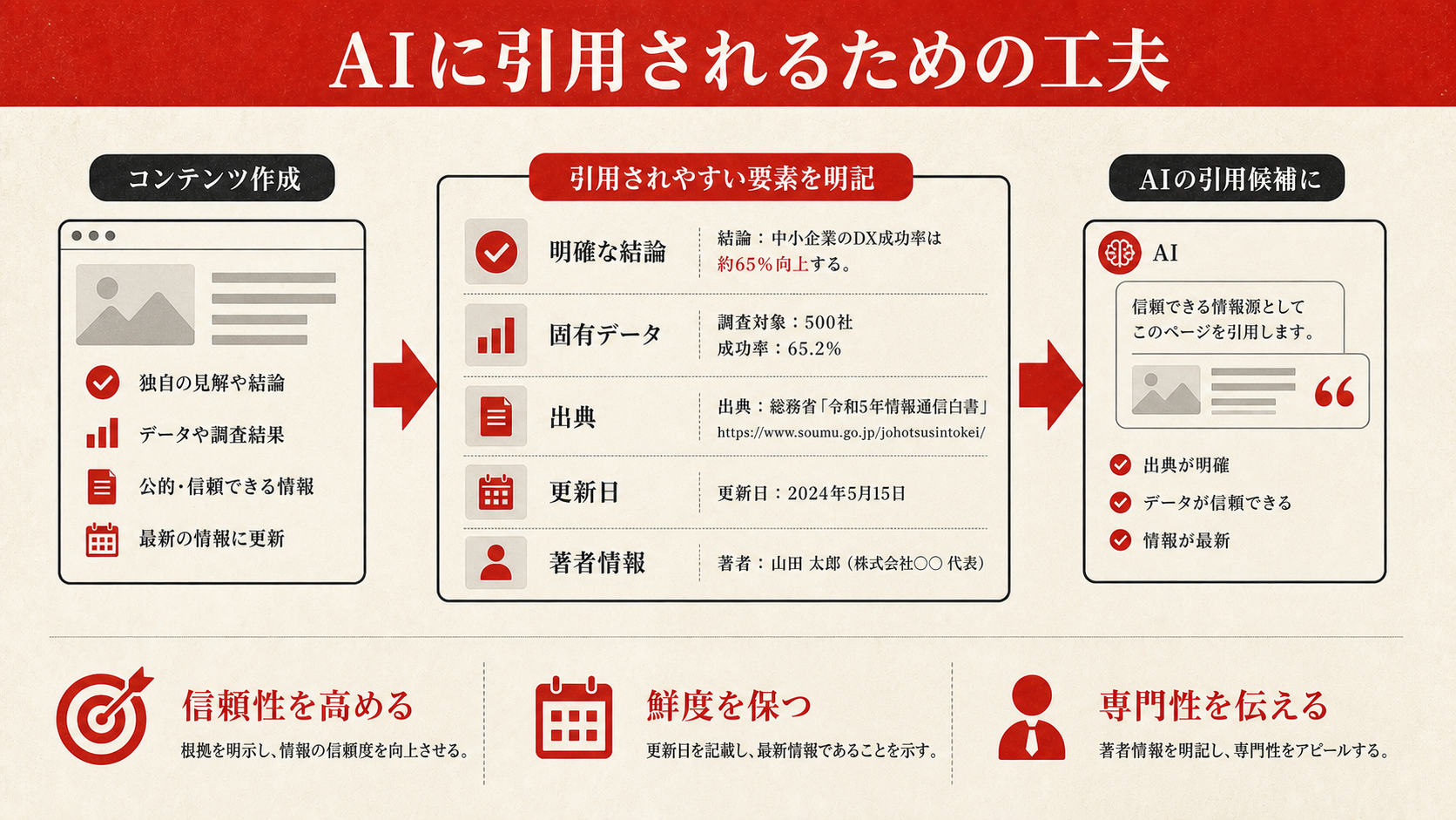 AIに引用されるための工夫を示すチェックリスト(達人ラボ)