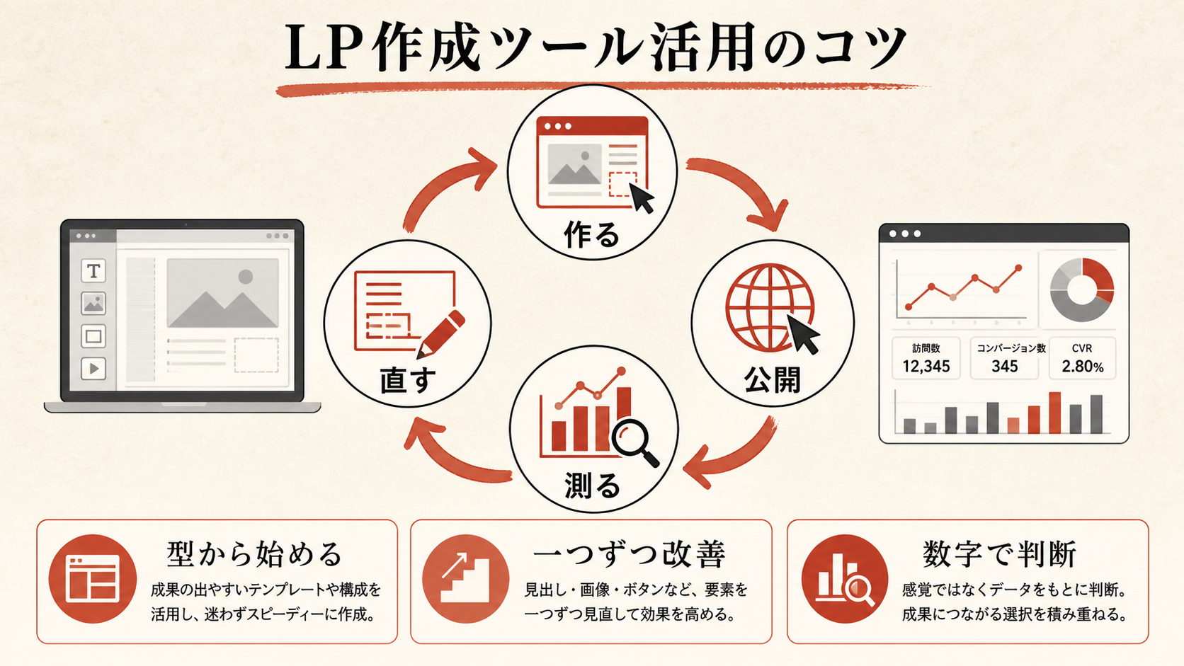 LP作成ツール活用のコツを示すチェックリスト（達人ラボ）