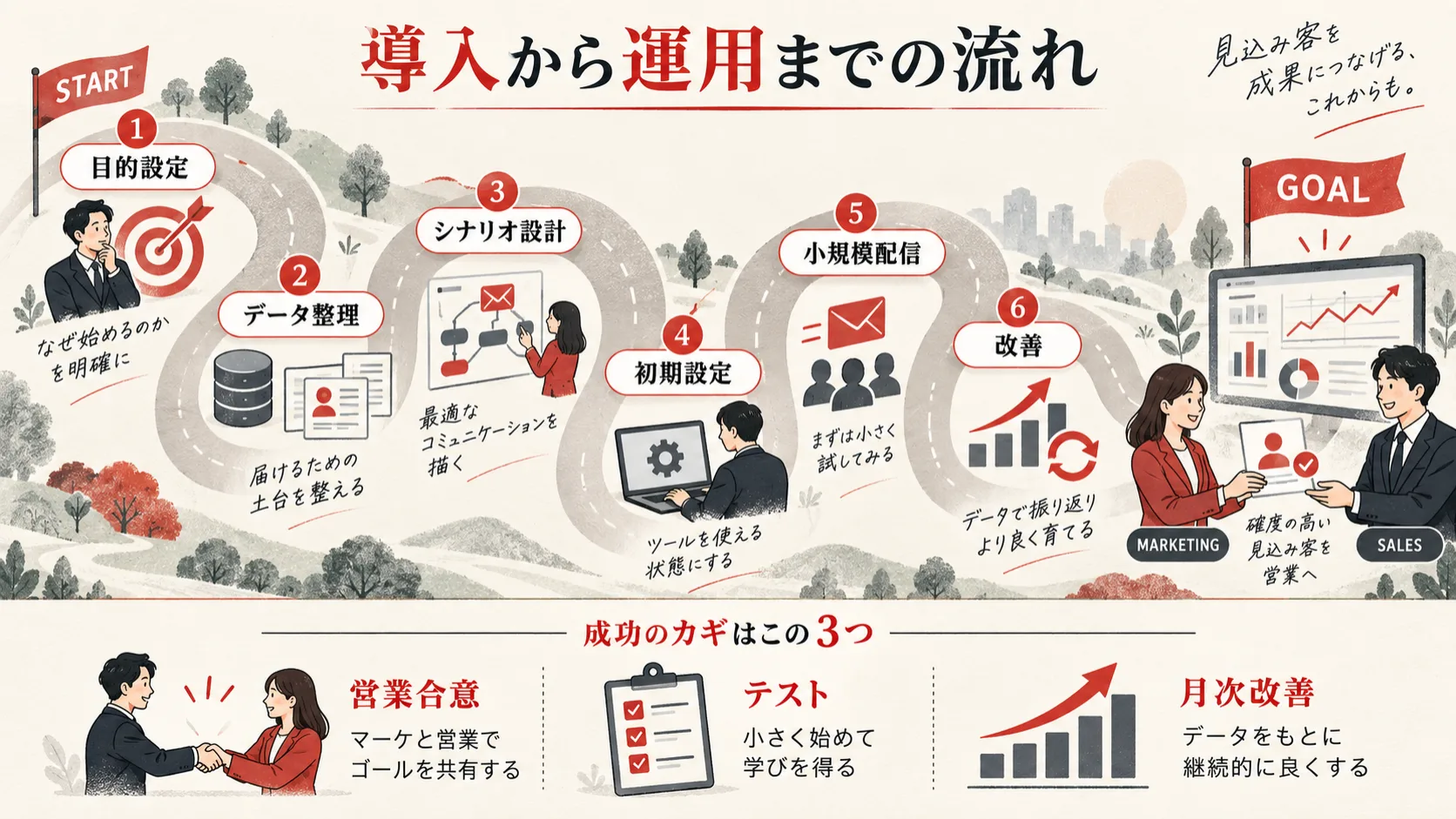 契約から導入・運用までの進め方の図解｜達人ラボ