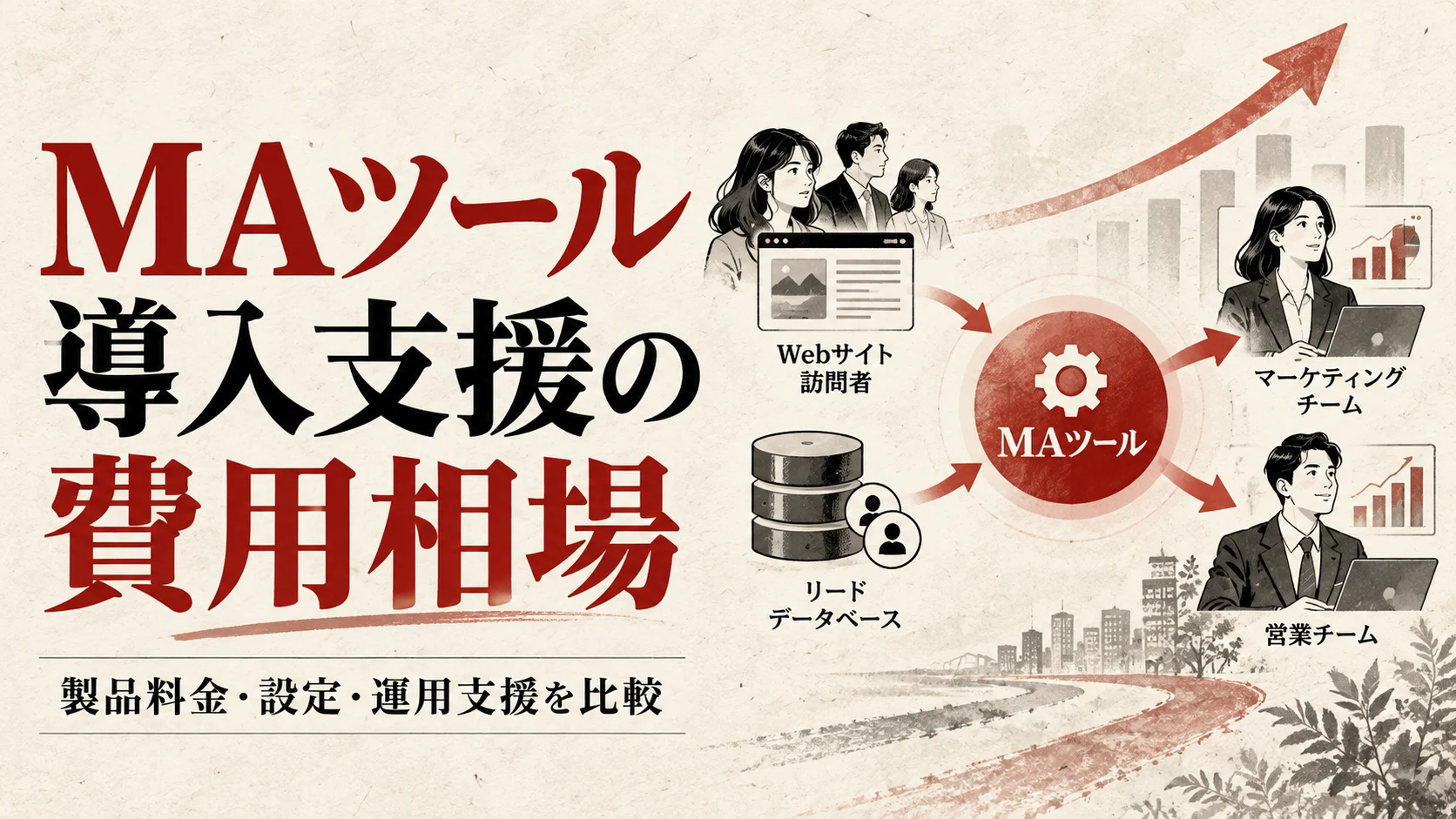 MAツール導入支援の費用相場｜製品料金・設定・運用支援を比較【2026年版】｜アイキャッチ