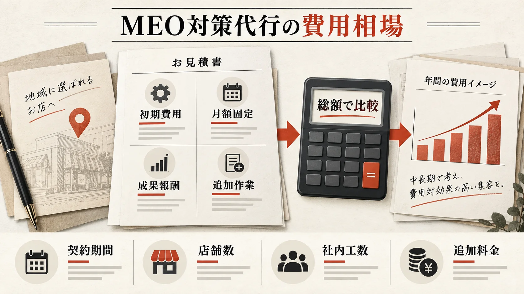 MEO対策代行の費用相場と料金の内訳の図解｜達人ラボ