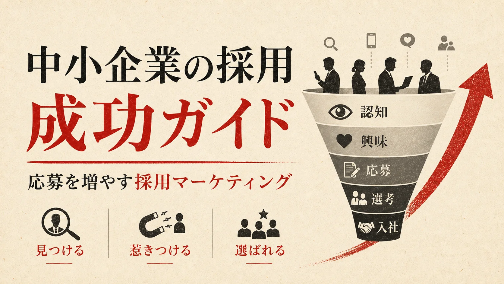 中小企業の採用を成功させる方法｜採用マーケティングで応募を増やす完全ガイド｜アイキャッチ