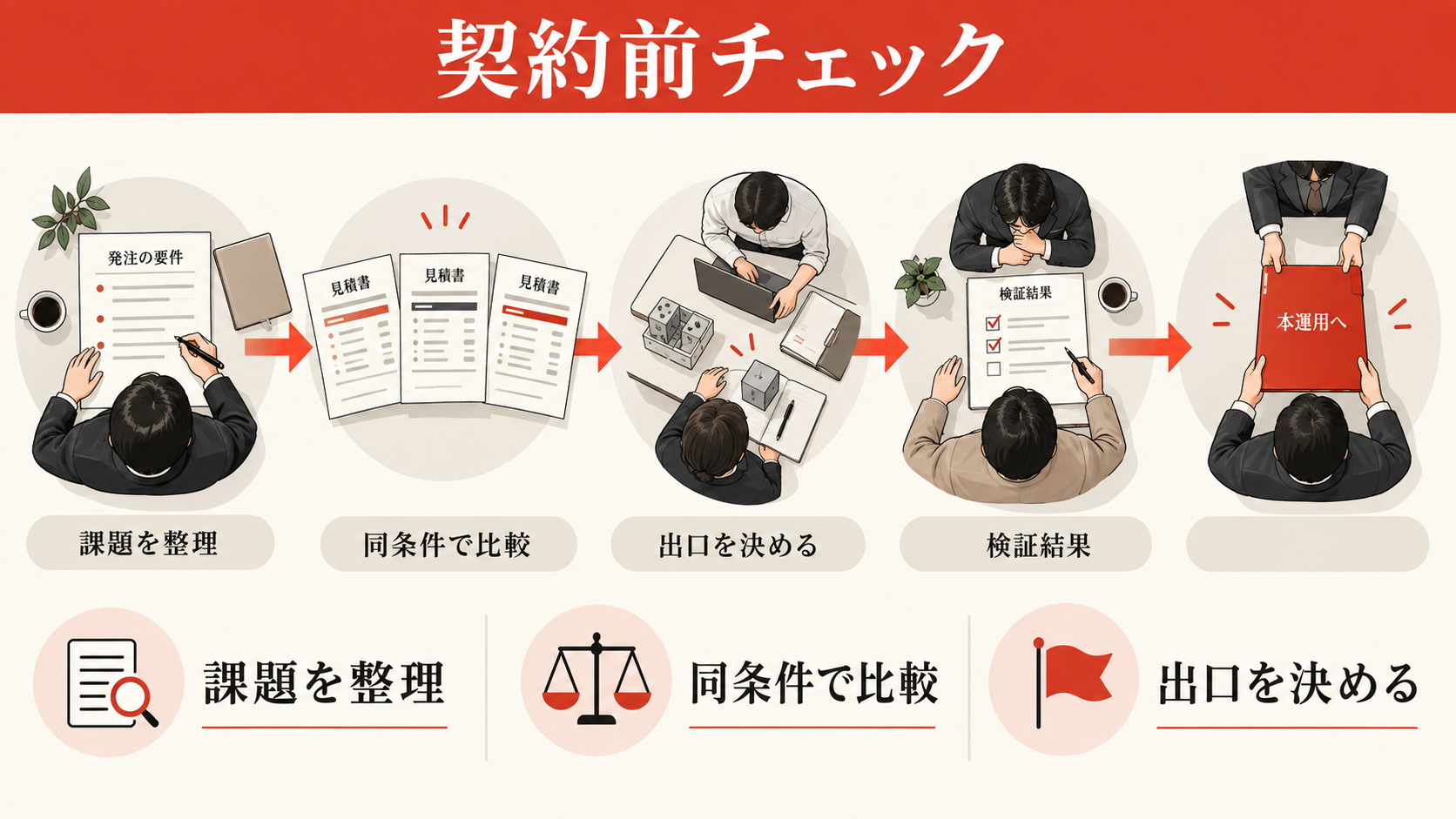 契約前チェックリストと失敗を避ける手順の図解｜達人ラボ