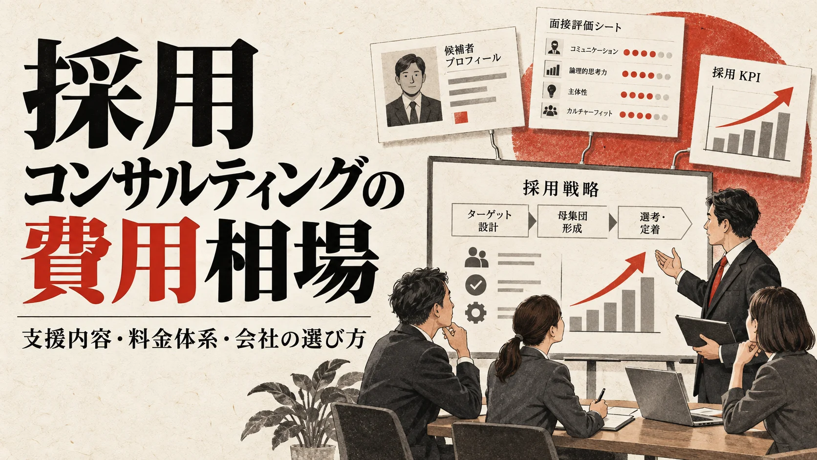 採用コンサルティングの費用相場｜支援内容・料金体系・会社の選び方【2026年版】｜アイキャッチ