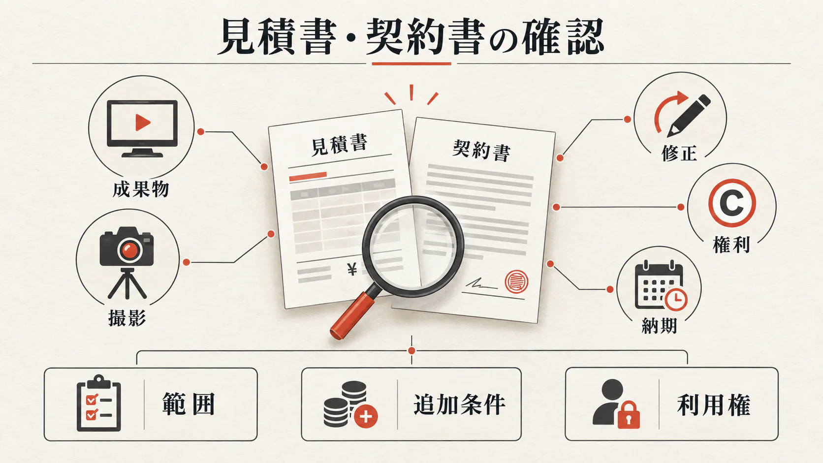 見積書・契約書で確認する項目の図解|達人ラボ