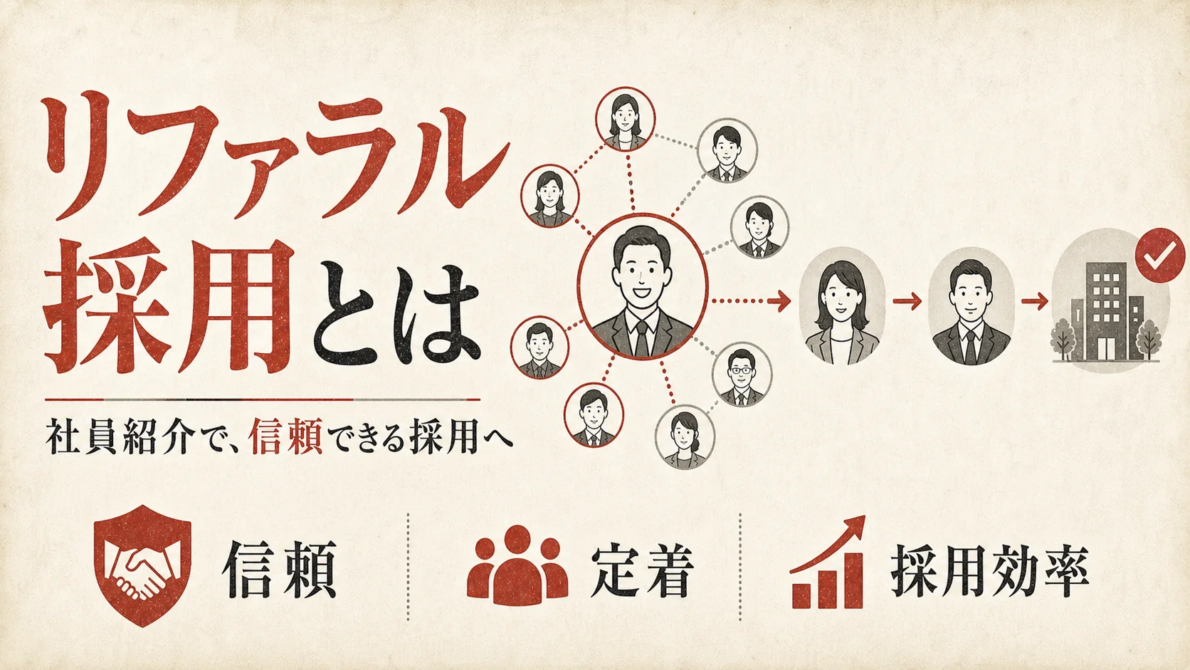 リファラル採用とは｜社員紹介で採用を成功させる方法｜アイキャッチ