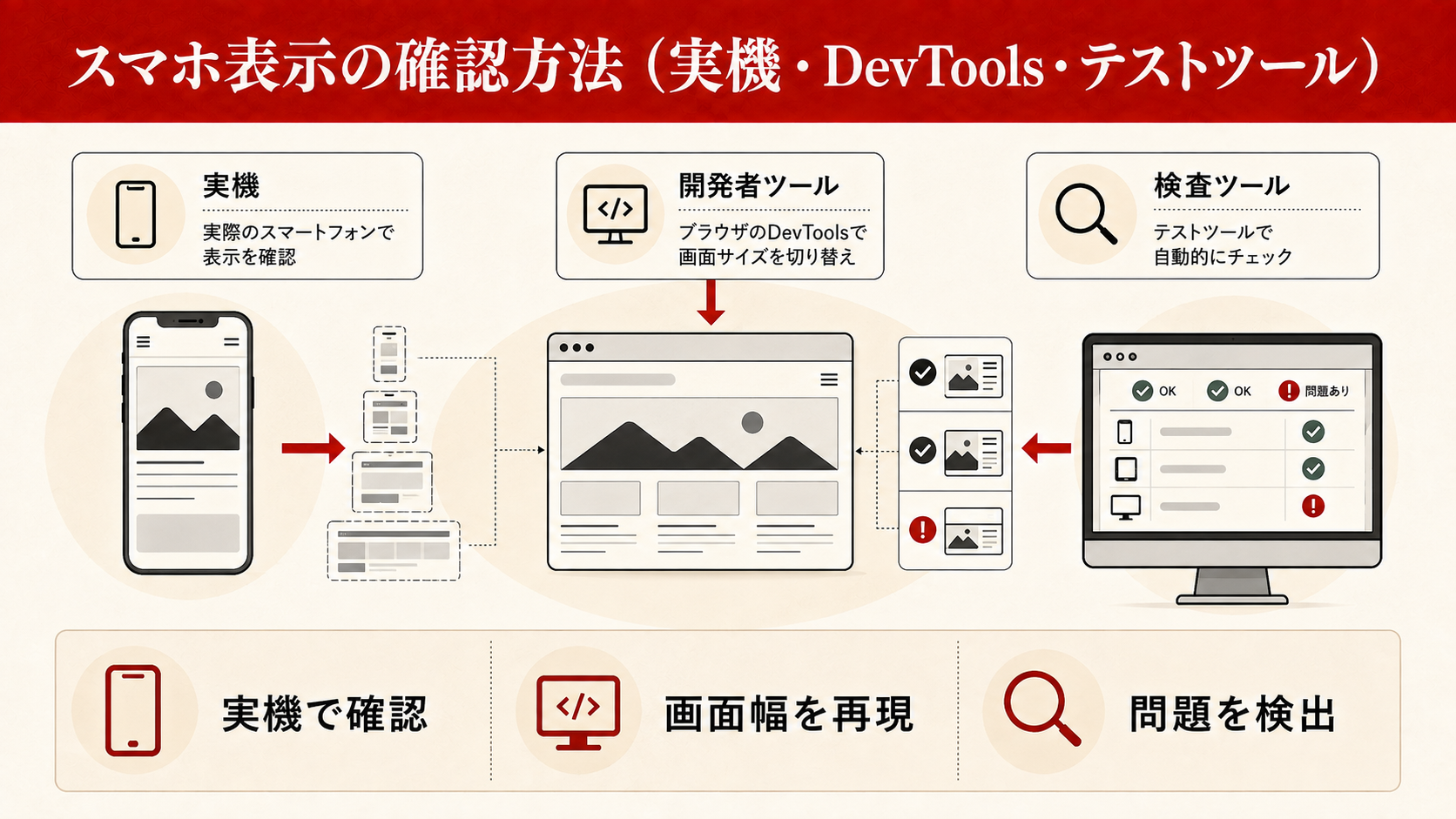 Core Web Vitals(LCP・INP・CLS)の3指標と合格基準を示す図解(達人ラボ)