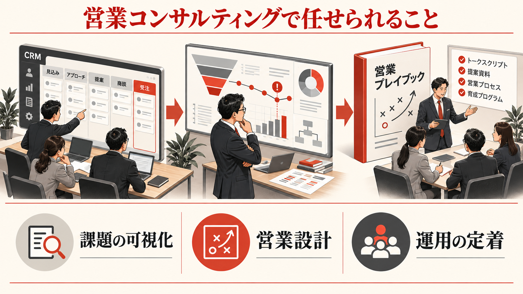 営業コンサルティングで任せられることの図解｜達人ラボ