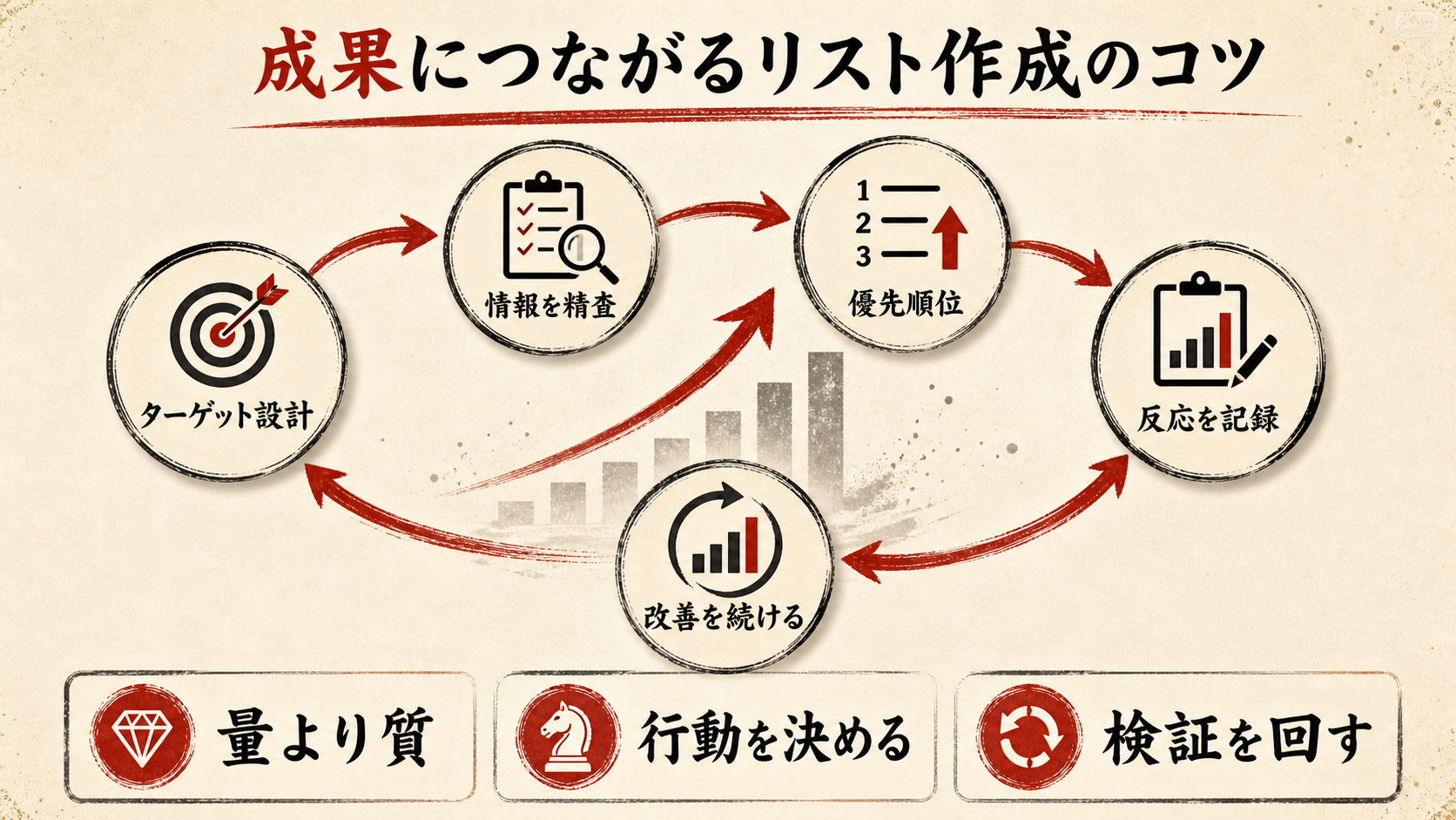 成果につながるリスト作成のコツを示すチェックリスト(達人ラボ)