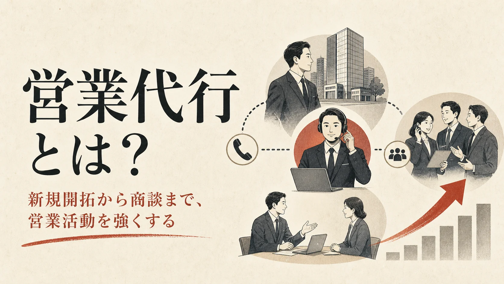 営業代行とは｜メリット・費用相場と失敗しない選び方｜アイキャッチ