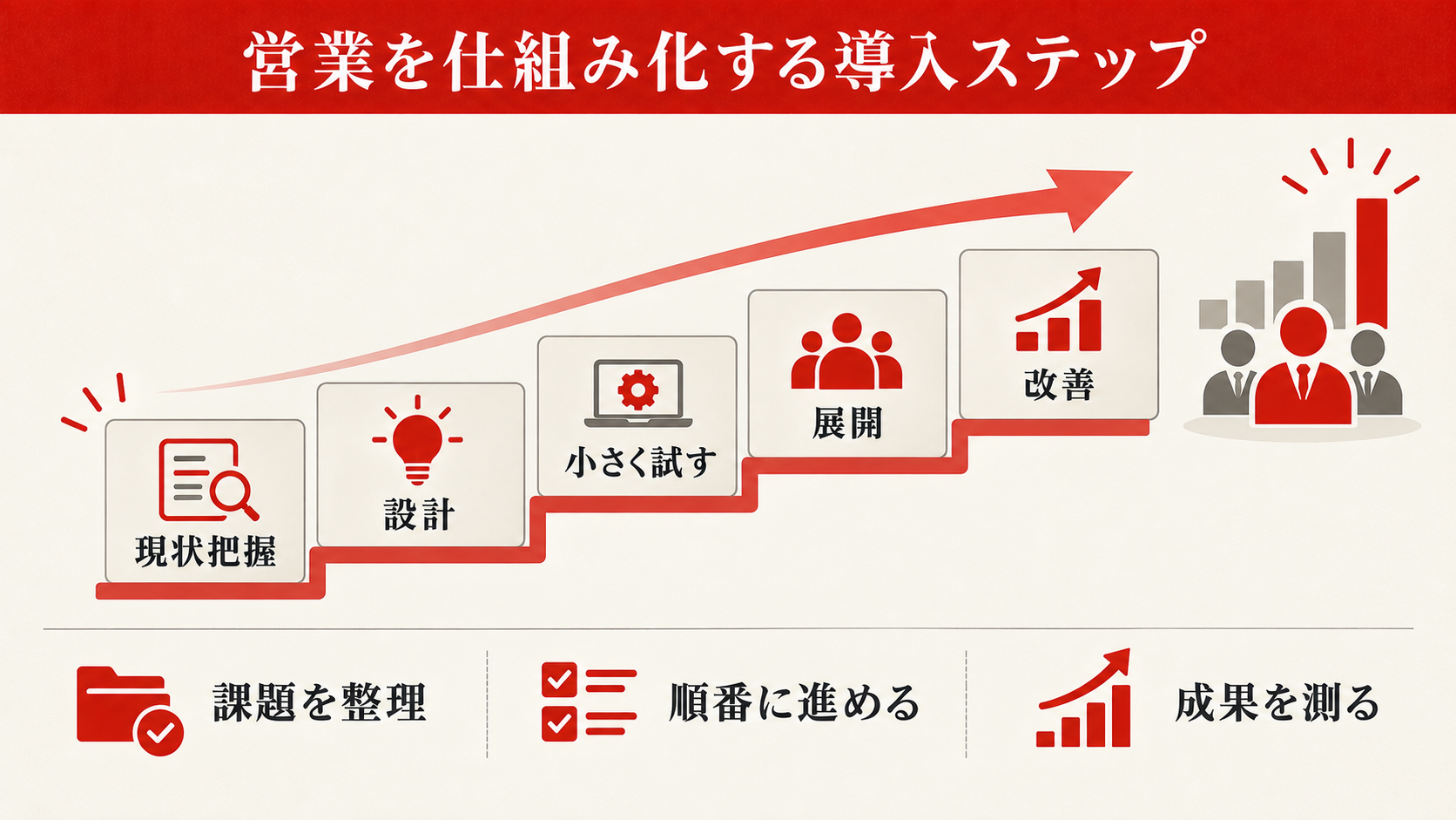 営業を仕組み化する導入ステップ