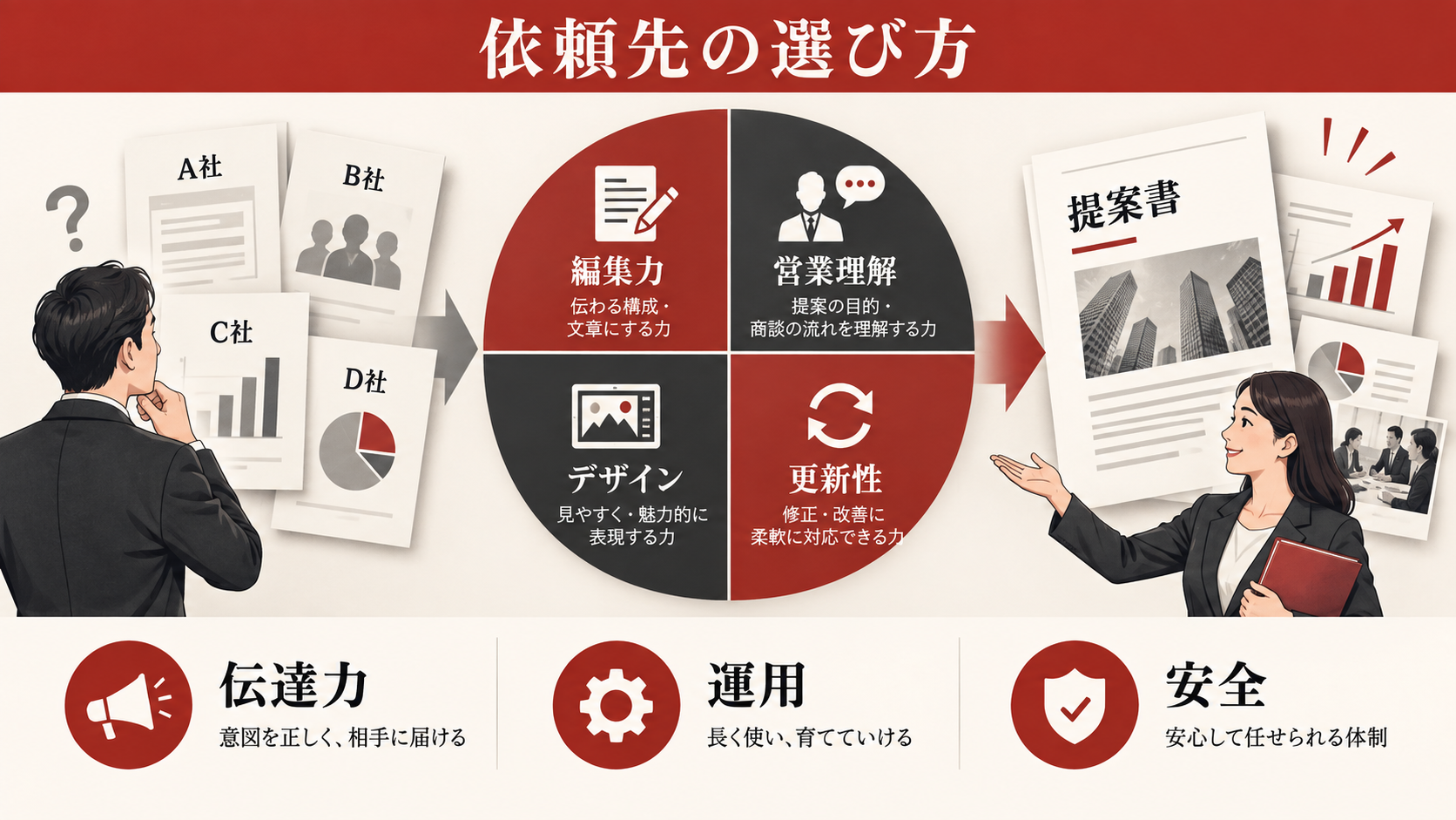 制作会社を選ぶ基準と公式サービス比較の図解｜達人ラボ