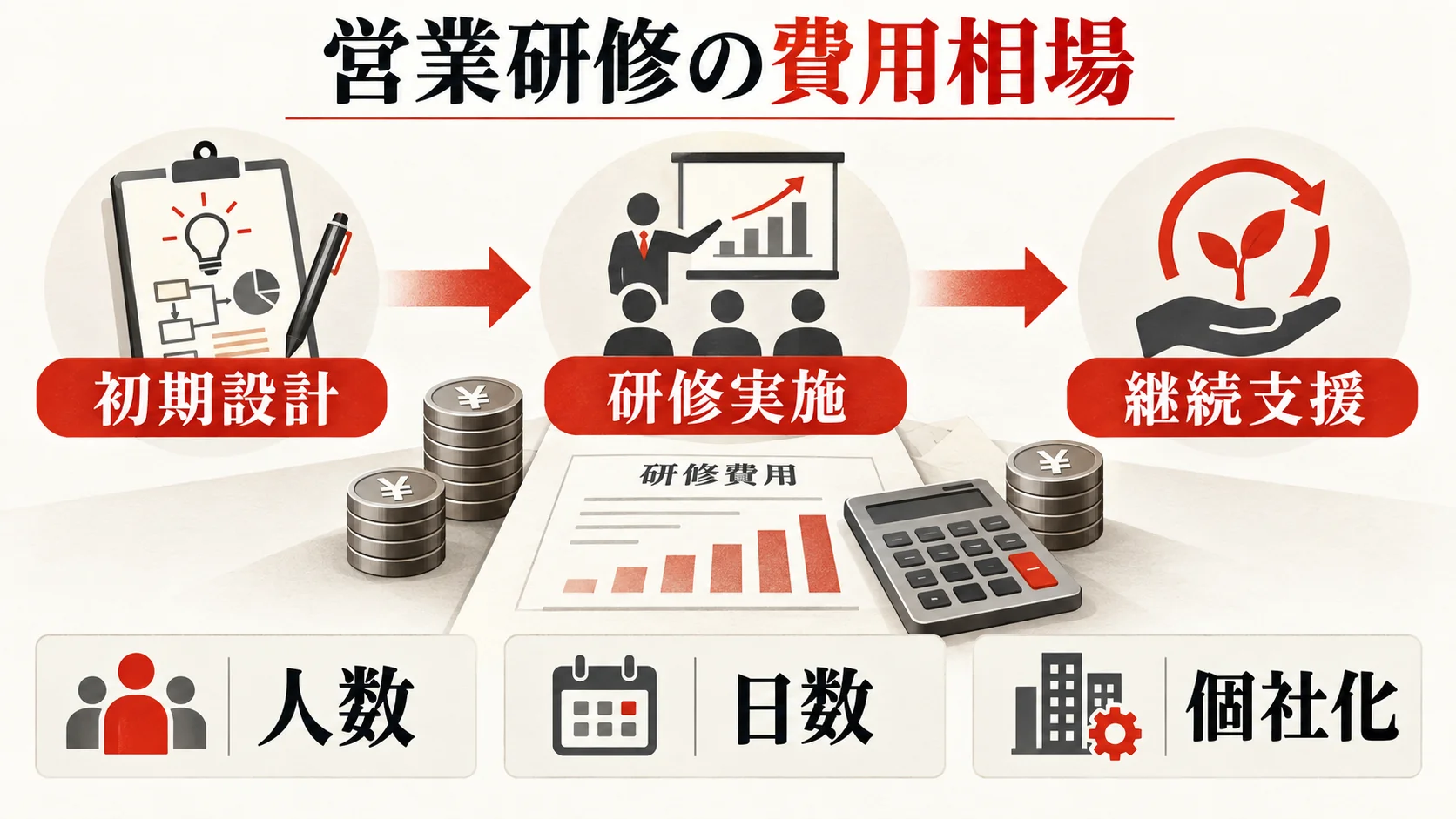 営業研修の費用相場と予算の考え方の図解｜達人ラボ