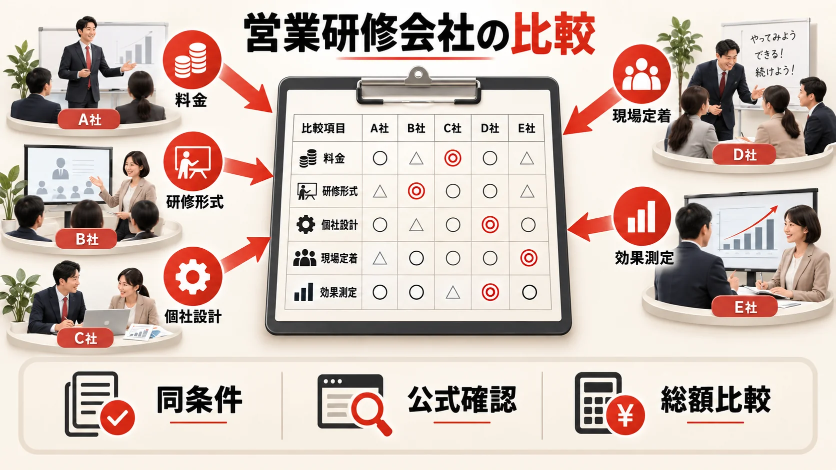 営業研修会社・サービスの比較の図解｜達人ラボ