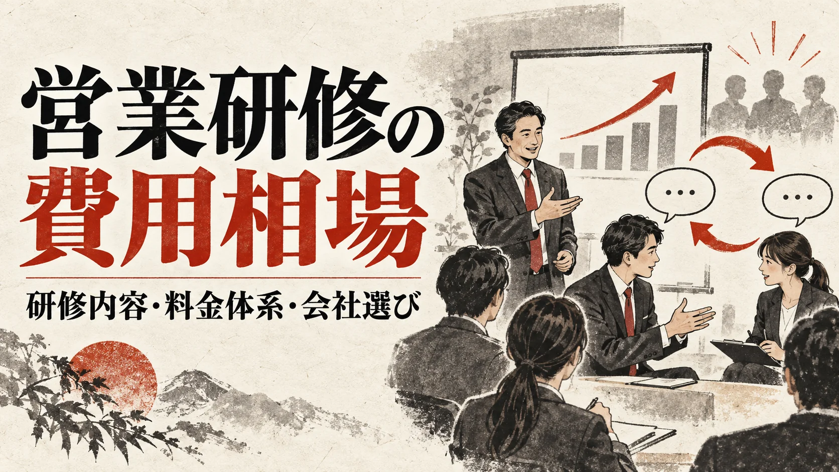 営業研修の費用相場｜研修内容・料金体系・会社の選び方【2026年版】｜アイキャッチ