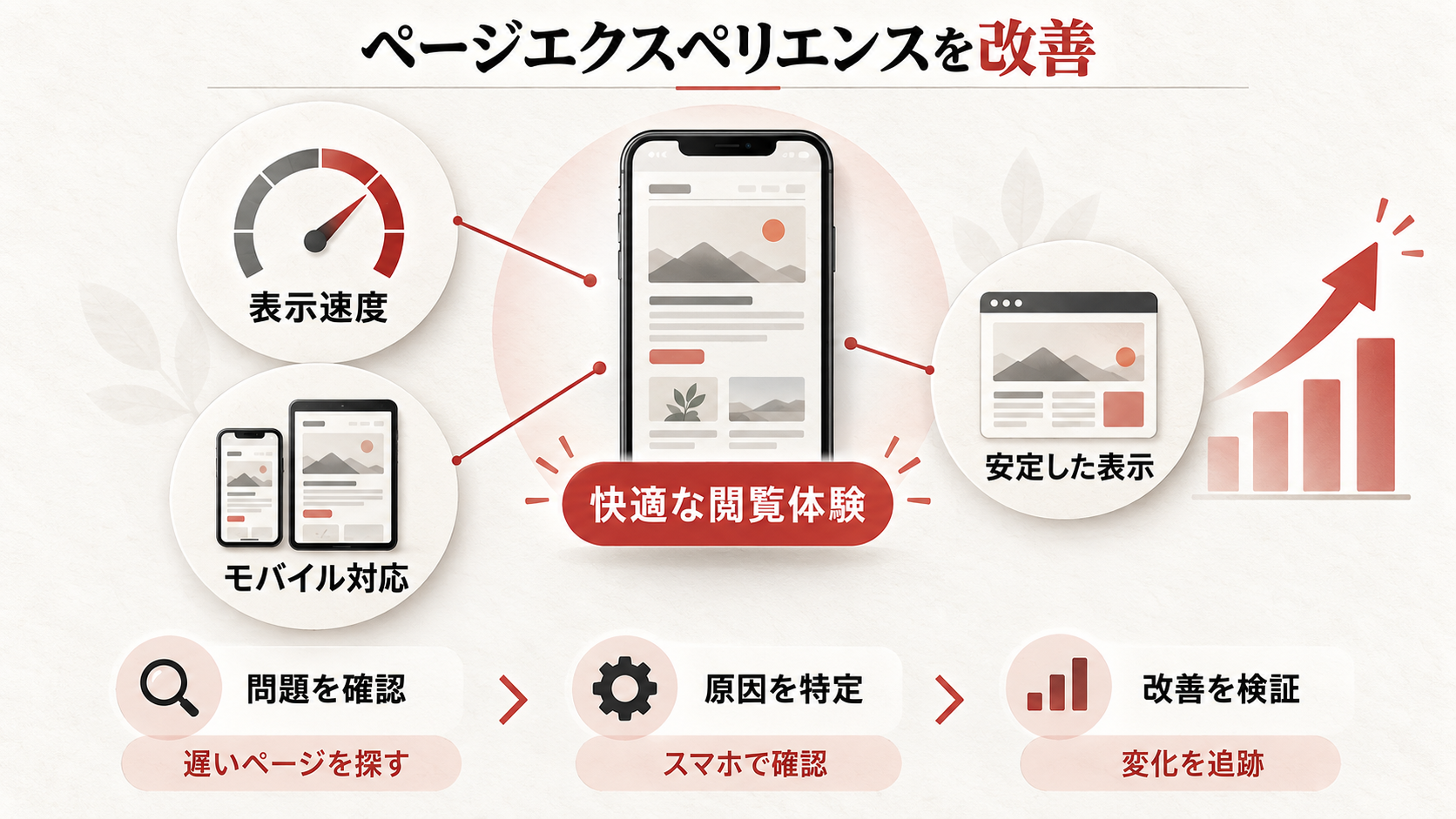 ページエクスペリエンス(表示速度・モバイル対応)を整理した図解(達人ラボ)