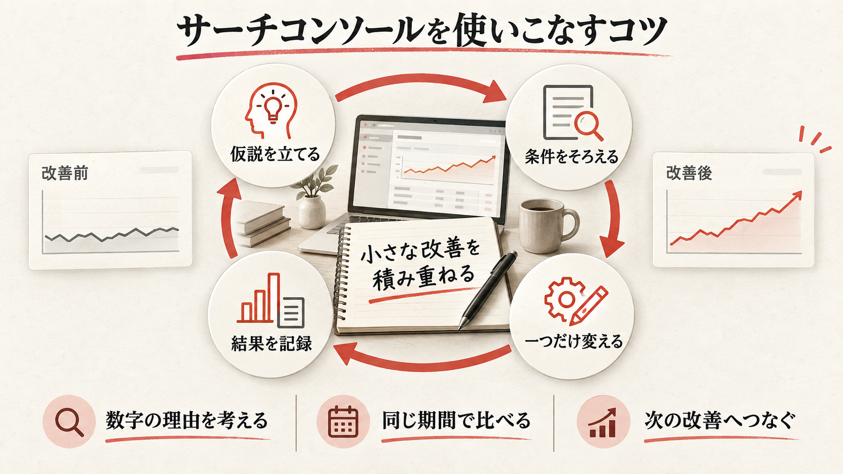 サーチコンソールを使いこなすコツを整理した図解(達人ラボ)