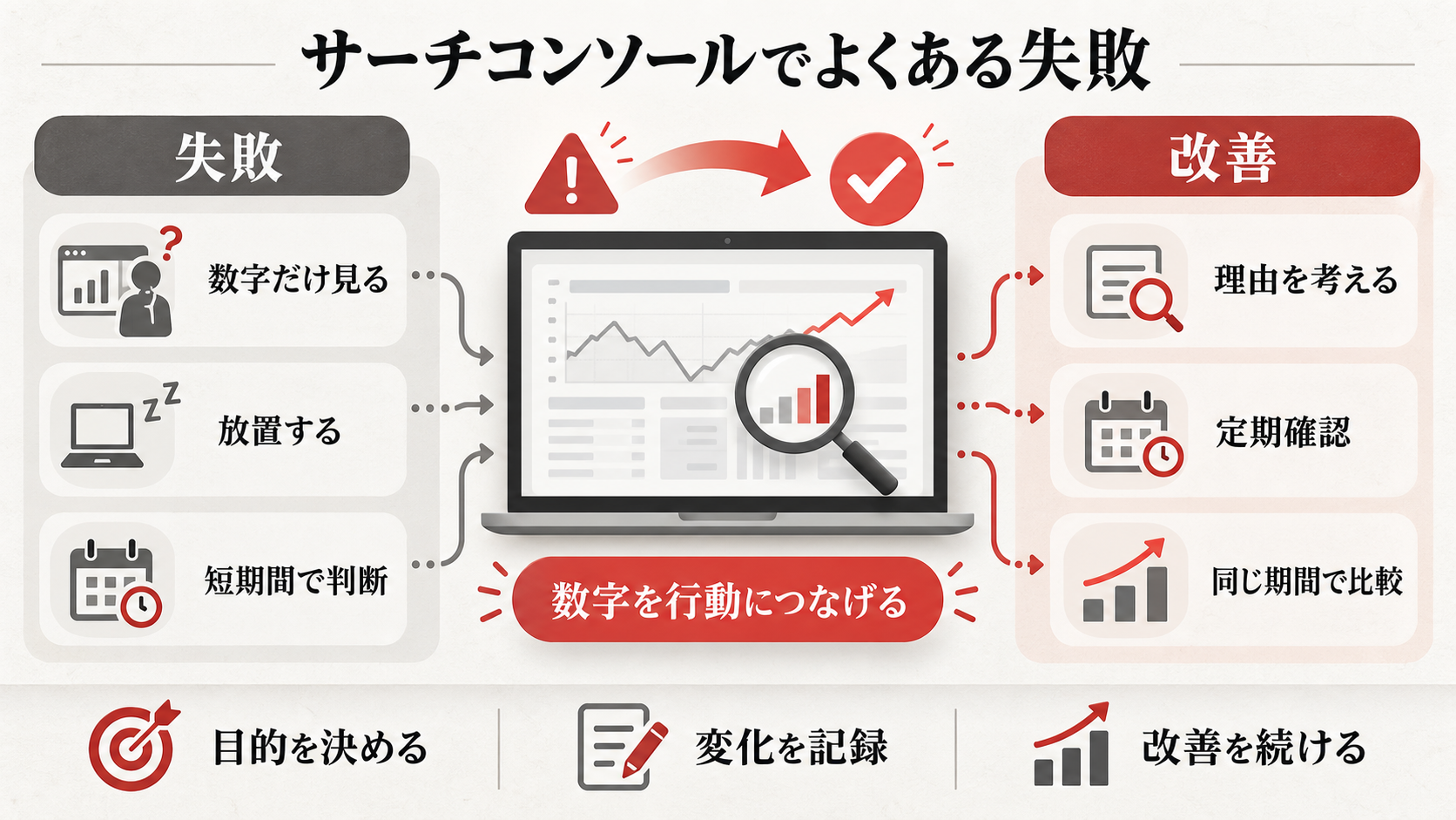 サーチコンソールでよくある失敗を整理した図解(達人ラボ)