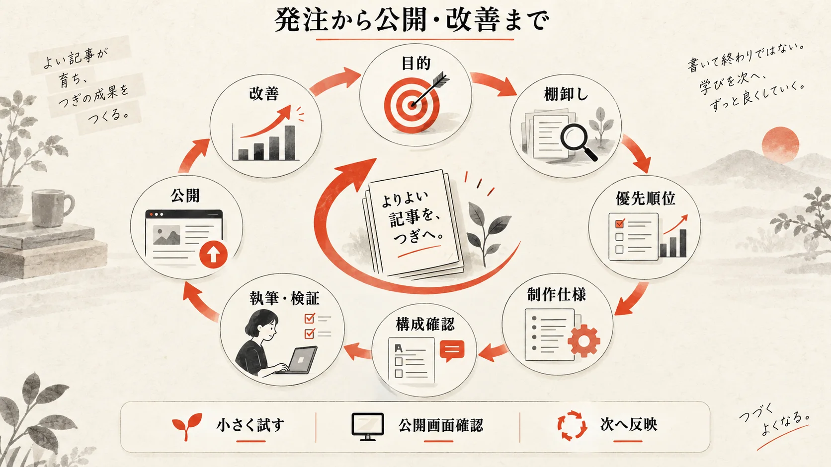 発注から公開・改善までの進め方の図解｜達人ラボ