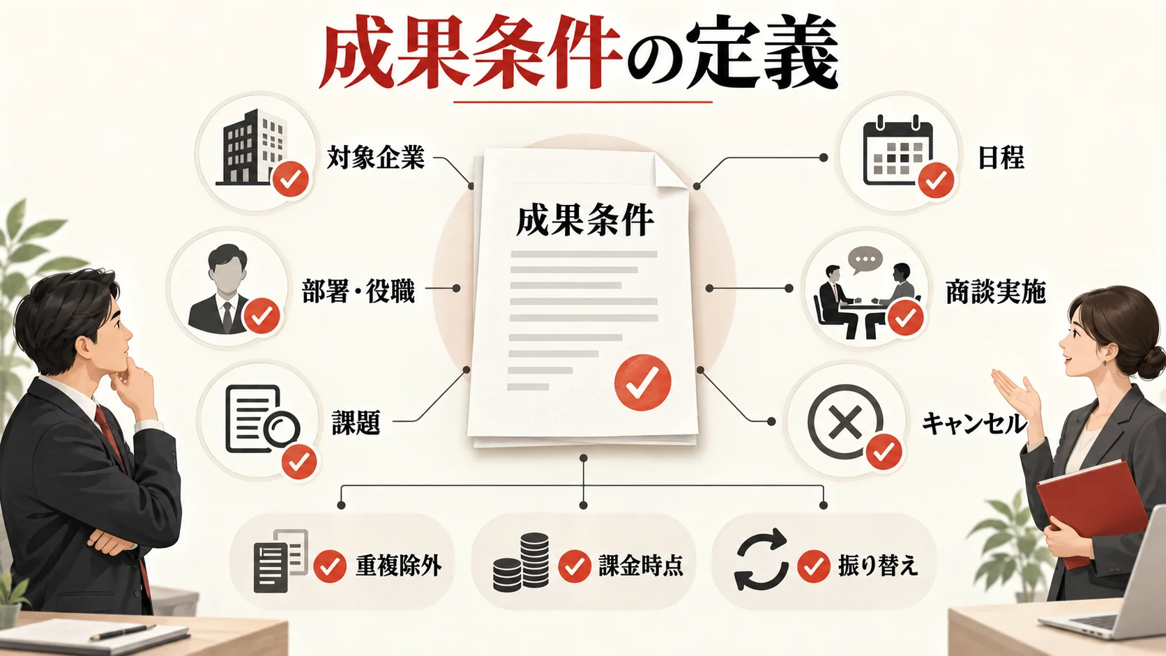 成果条件とアポイント品質の定義の図解|達人ラボ