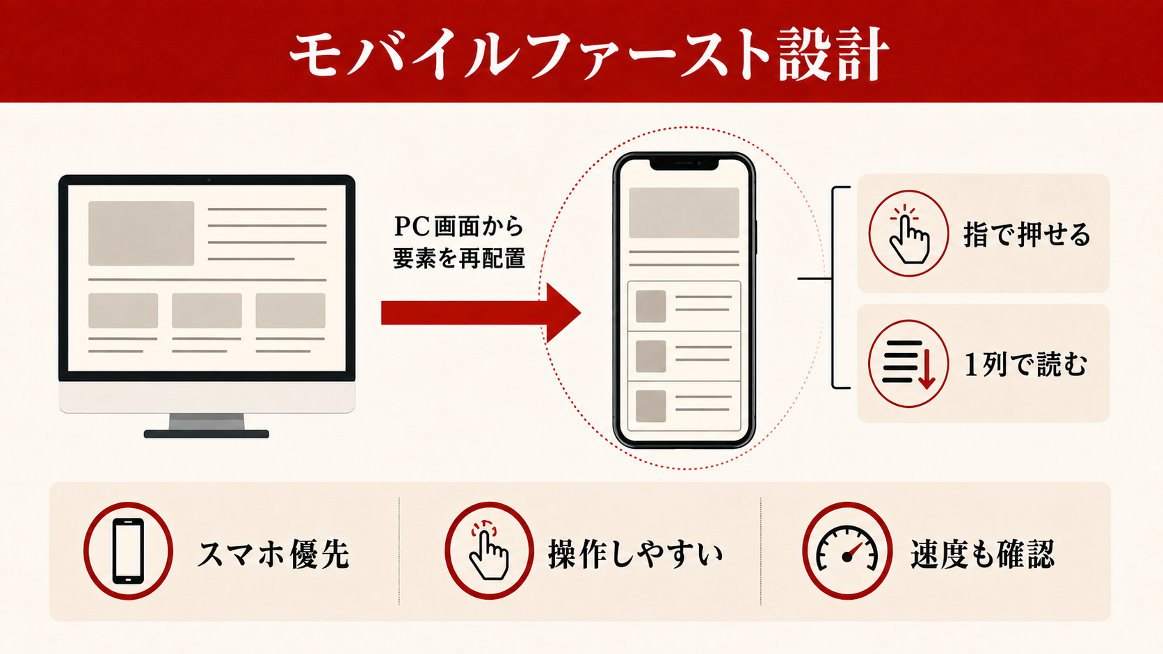 効果的なCTAボタンのデザイン要素を示す図解（達人ラボ）