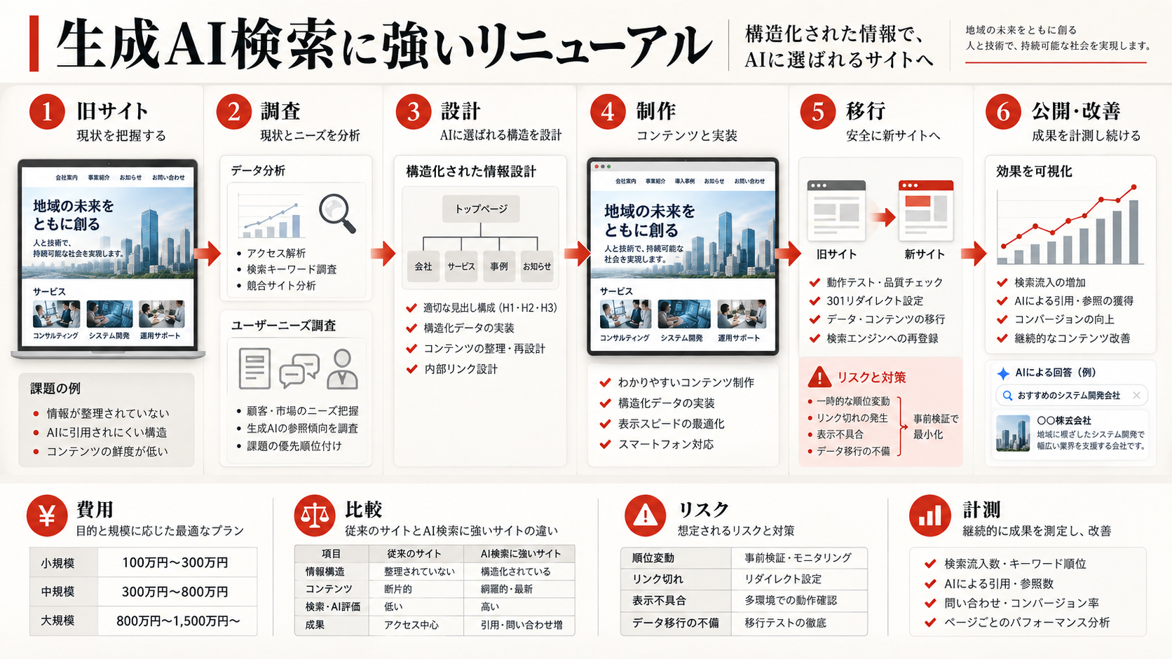 生成AI検索(LLMO)に対応したサイト設計のポイントを示す図解(達人ラボ)
