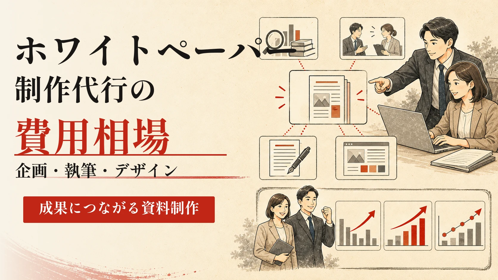ホワイトペーパー制作代行の費用相場｜料金・依頼範囲・制作会社の選び方【2026年版】｜アイキャッチ