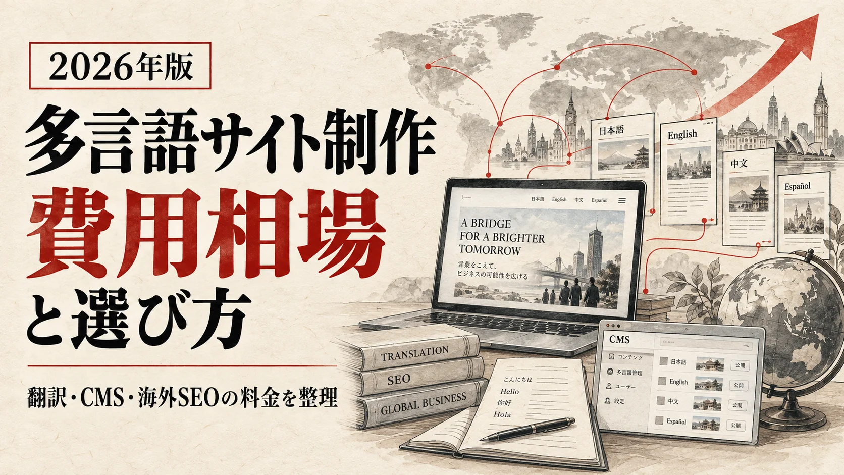 多言語サイト制作の費用相場と選び方【2026年版】