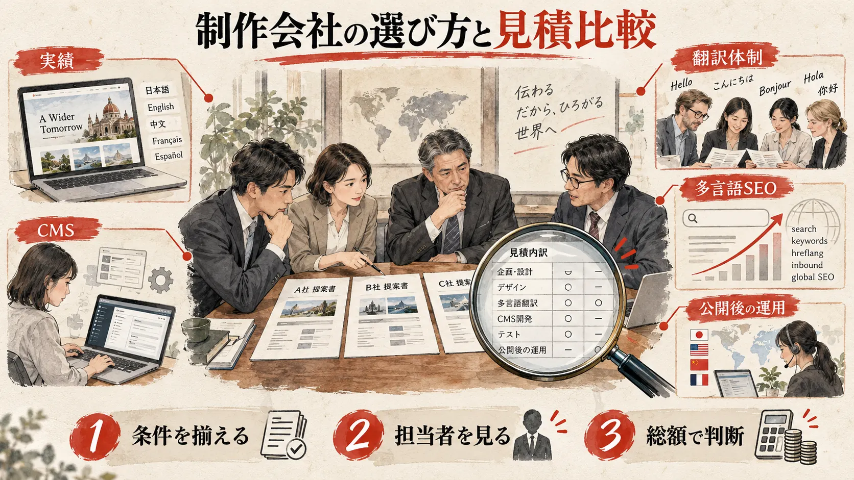 制作会社の選び方と見積比較の図解｜達人ラボ