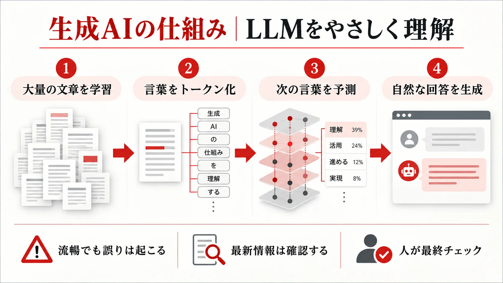 生成AIの仕組み｜大規模言語モデル（LLM）をやさしく解説