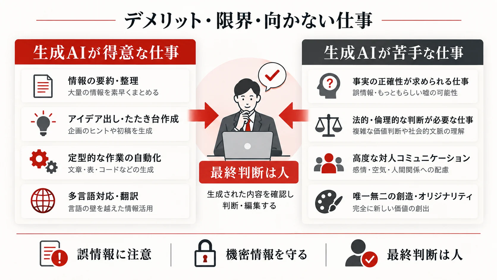 デメリット・限界・向かない仕事