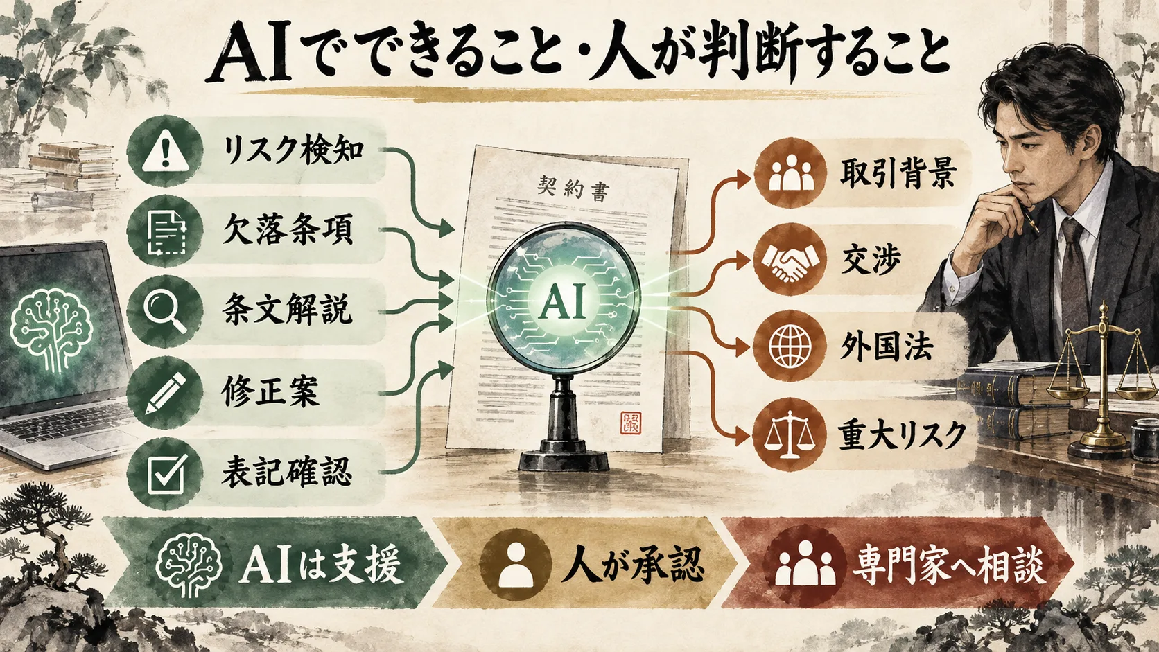 AIでできることと人が判断すること
