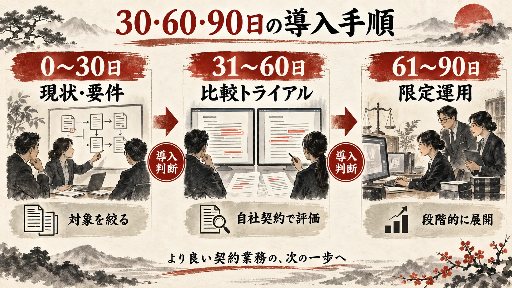 30日・60日・90日で進める導入手順